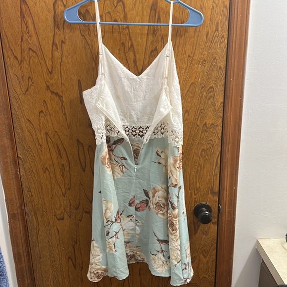 Shein Floral Print Lace Insert Cami Dress - Picture 6 of 8